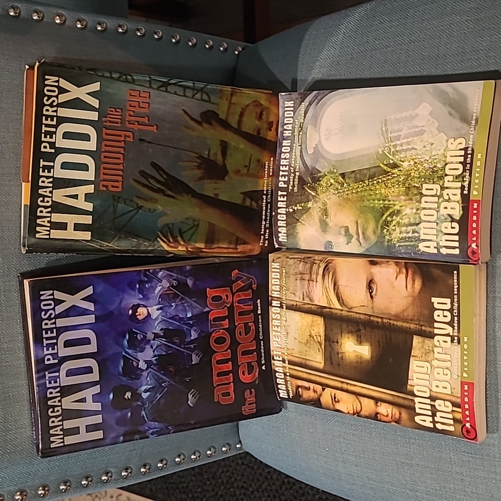 Lot of 4 Margaret Peterson Haddix Novels, EUC Among The Enemy, Among The Free